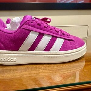 Adidas Fuchsia and White Classic Sneakers